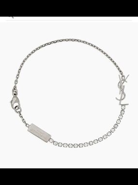 CASSANDRE CHARM BRACELET IN METAL AND RHINESTONE